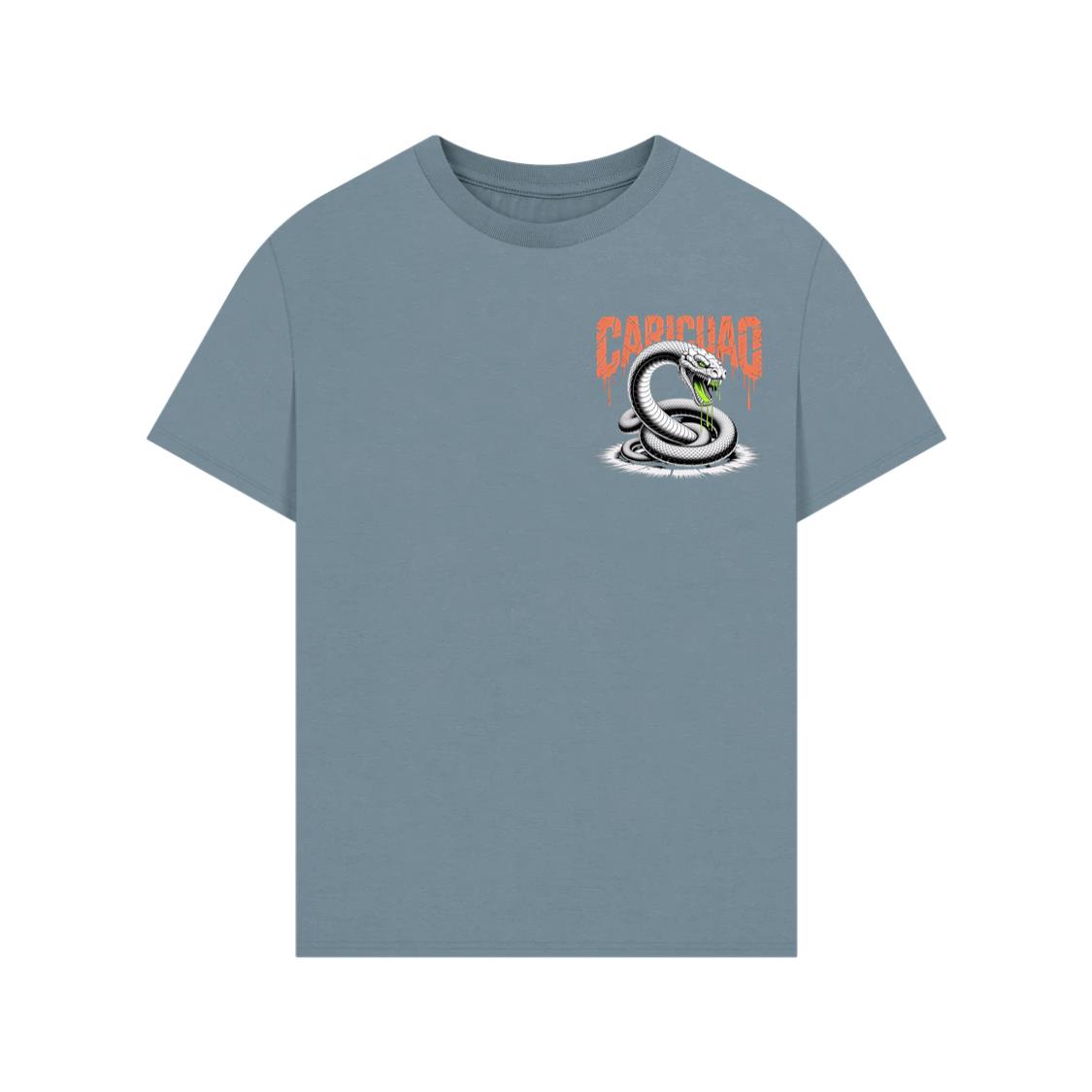 Carichao Venomous Snake with Fangs and Dripping Venom Design T-Shirt - Image 2