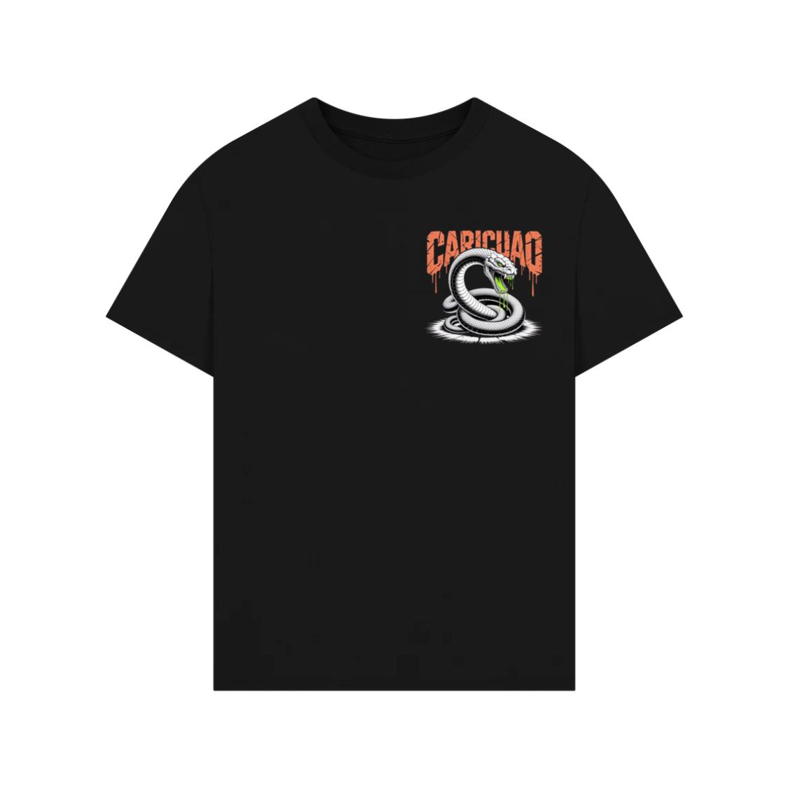 Carichao Venomous Snake with Fangs and Dripping Venom Design T-Shirt