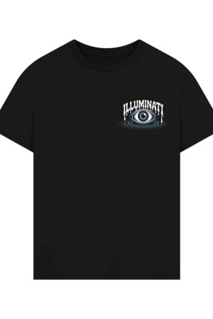 Illuminati All-Seeing Eye Symbol with Mystical Rays Graphic T-Shirt
