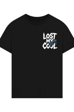Lost My Cool Funny Blue Dragon Illustration Artwork T-Shirt
