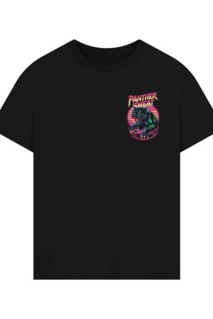 Panther Sweat Neon Panther Retro 80s Style Graphic T-Shirt